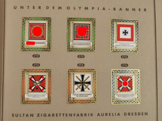 Olympische Spiele 1936 Berlin, Sammelbilderalbum "Wappen und Flaggen" Unter dem olympia Banner . Komplett