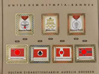 Olympische Spiele 1936 Berlin, Sammelbilderalbum "Wappen und Flaggen" Unter dem olympia Banner . Komplett