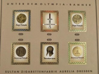 Olympische Spiele 1936 Berlin, Sammelbilderalbum "Wappen und Flaggen" Unter dem olympia Banner . Komplett