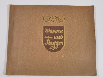 Olympische Spiele 1936 Berlin, Sammelbilderalbum "Wappen und Flaggen" Unter dem olympia Banner . Komplett