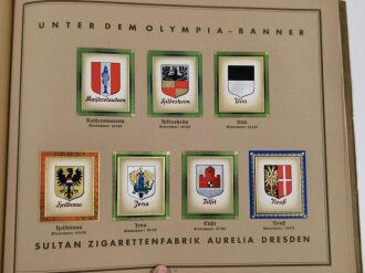 Olympische Spiele 1936 Berlin, Sammelbilderalbum "Wappen und Flaggen" Unter dem olympia Banner . Komplett