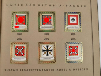 Olympische Spiele 1936 Berlin, Sammelbilderalbum "Wappen und Flaggen" Unter dem olympia Banner . Komplett