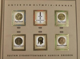 Olympische Spiele 1936 Berlin, Sammelbilderalbum "Wappen und Flaggen" Unter dem olympia Banner . Komplett