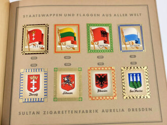 Olympische Spiele 1936 Berlin, Sammelbilderalbum "Staats- Wappen und Flaggen" Unter dem olympia Banner . Komplett