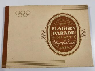 Olympische Spiele 1936 Berlin, Sammelbilderalbum "Die große Flaggenparade der Welt im Olympia Jahr 1936" Ein Bild fehlt