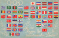 Olympische Spiele 1936 Berlin, Ansichtskarte " Die Flaggen der teilnehmenden Länder"