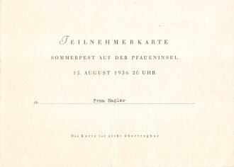 Olympische Spiele 1936 Berlin, umfangreiche Gruppe von Einladungen