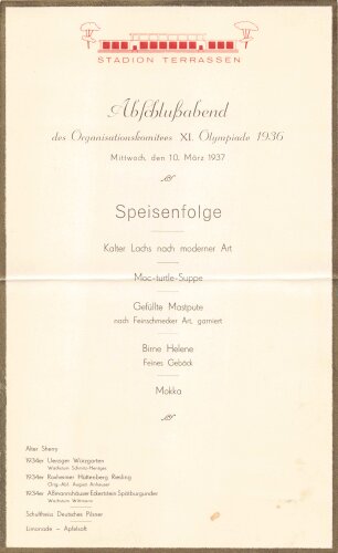 Olympische Spiele 1936 Berlin, umfangreiche Gruppe von Einladungen