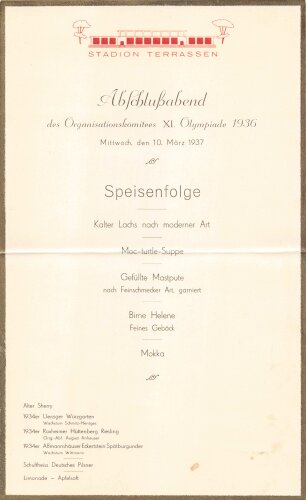 Olympische Spiele 1936 Berlin, umfangreiche Gruppe von Einladungen