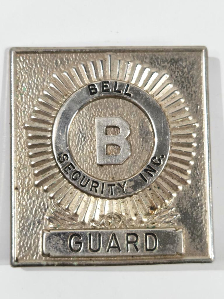 " Bell security Inc." metal " Guard" badge, 35,00