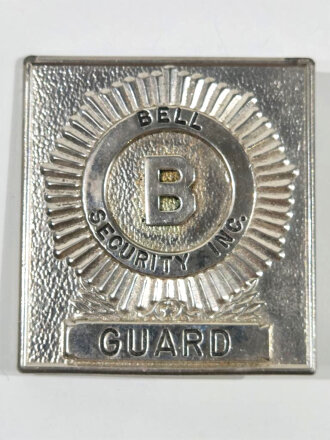 " Bell security Inc." metal " Guard" badge