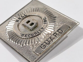 " Bell security Inc." metal " Guard" badge