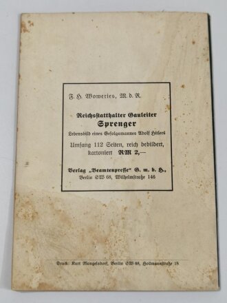 Schulungsbrief II "Die Rassenfrage und Erbgesundheitslehre und ihre folgerungen für den nationalsozialistischen Staat" Hauptamts für Beamte bei der Reichsorganisationsleitung der NSDAP Teil 1, DIN A5, 31 Seiten