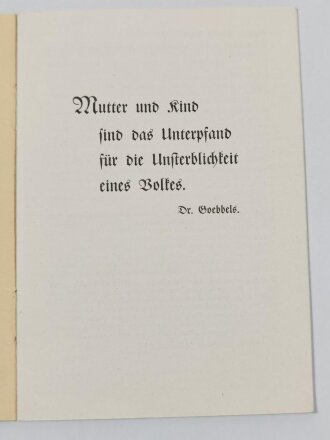 "Hilfswerk Mutter und Kind - Wiegekarte" blanko, DIN A6