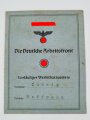 NSDAP, Die Deutsche Arbeitsfront "Vorläufiger Werkscharausweis" datiert 1942