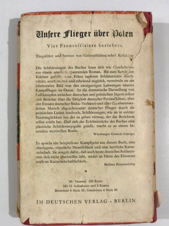 "Der rote Kampfflieger" datiert 1933, 261 Seiten, DIN A5, stark gebraucht