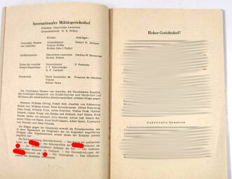 "Grundlegende Rede" Dokumente der Zeit - Hauptanklagevertreter der USA beim Internationalen Militärgerichtshof zu Nürnberg, datiert 1946, 72 Seiten, DIN A5