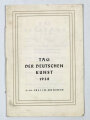 "Tag der Deutschen Kunst München 1938 "mehrseitiges Programm