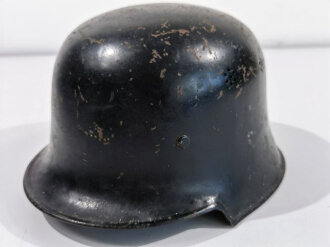 Feuerwehr III.Reich, Stahlhelm Originallack, hatte keine Abzeichen, getragenes Stück