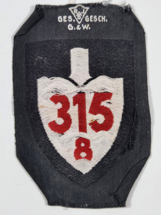 Reichsarbeitsdienst (RAD) Ärmelspaten für Mannschaften Abteilung 315/8
