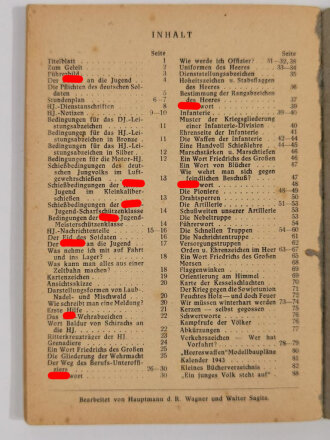"Du und dein Heer" Taschenbuch für deutschen Jungen, datiert 1943, 83 Seiten DIN A6