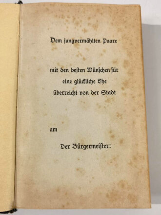 Adolf Hitler " Mein Kampf", Hochzeitsausgabe blanko