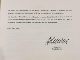 "Stacheldraht Hunger Heimweh - Eine Erinnerung" datiert 1955, 84 Seiten, DIN A5