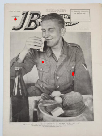 Illustrierter Beobachter, "In diesem Krieg wird besonders gut für unsere Soldaten gesorgt", datiert 15.Juli 1943, Folge 28