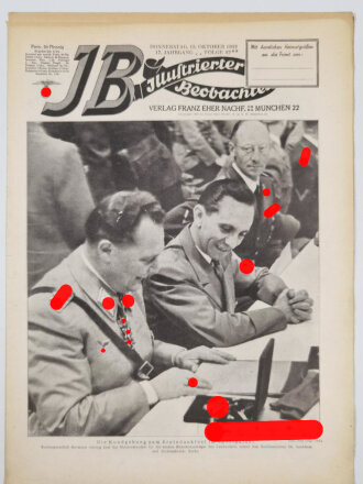 Illustrierter Beobachter, "Die Kundgebung zum Erntedankfest im Sportpalast ", datiert 15.Oktober 1942, Folge 42