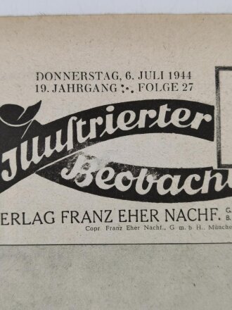 Illustrierter Beobachter, "Jeder will der erste sein ", datiert 6.Juli 1944, Folge.27