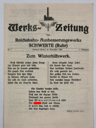 "Werks-Zeitung des Reichsbahn- Ausbesserungswerks...