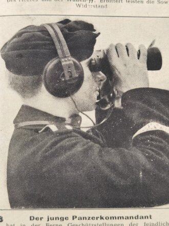 Illustrierter Beobachter, "Eichenlaubträger Oberst Frhr. v. Maltzahn beobachtet seine Jäger im Kampf."