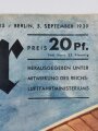 Der Adler "Sonderheft 20 Jahre deutscher Segelflug" Heft 15,  datiert 5.September 1939