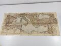 "Schlag nach über das Mittelmeer" Tornisterschrift des Oberkommandos der Wehrmacht, Landkarte, datiert 1939/40,  gebraucht