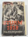 Ettighofer "Der Sturm 1918 - Sieben Tage deutsches Schicksal", datiert 1938, 324 Seiten, DIN A5