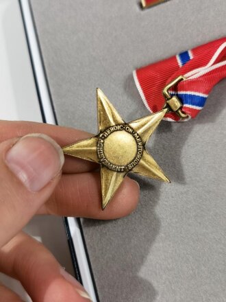 U.S. Military Bronze Star , cased, aus Raucherhaushalt