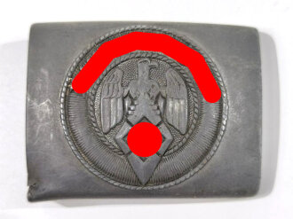 Koppelschloss für Angehörige der Hitlerjugend. Zink, späte Fertigung, RZM M4/23