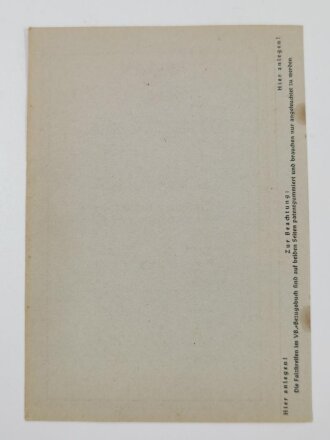 "Völkischer Beobachter" Bestätigung über den Bezug für die Amtsanwaltschaft Oldenburg von 1938
