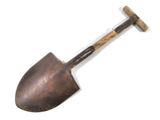 U.S. most likely WWII T-handle shovel, used , rough condition