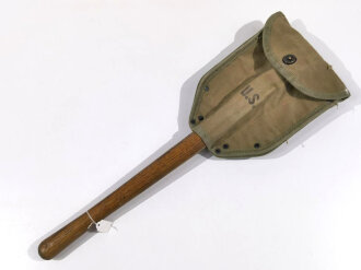 U.S. 1944 dated folding shovel in 1943 dated carrier. Used