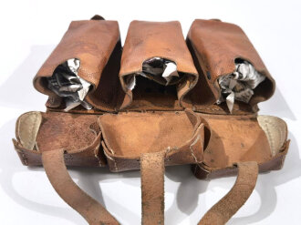 1.Weltkrieg Patronentasche, getragenes Stück, datiert 1915