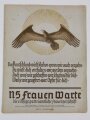 NS Frauenwarte Heft 9,6.Jahrgang, 1.November 1937, "Die ewige Wache" Auf Seite 262 etwas ausgeschnitten