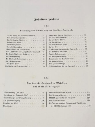 "Gott grüße das ehrsame Handwerk - Ehrenbuch des deutsche Handwerks", datiert 1934, 198 Seiten