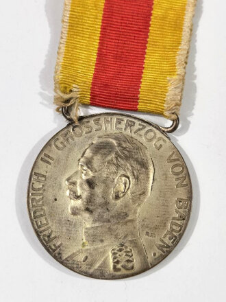 Baden Silberne Verdienstmedaille 1908 - 1916 am Band