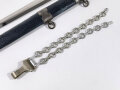 Luftwaffe Borddolch. Parierstange gebrochen, Belederung erneuert, sicherlich aus Teilen zusamengesetztes Stück, eine Kette lose beiliegend