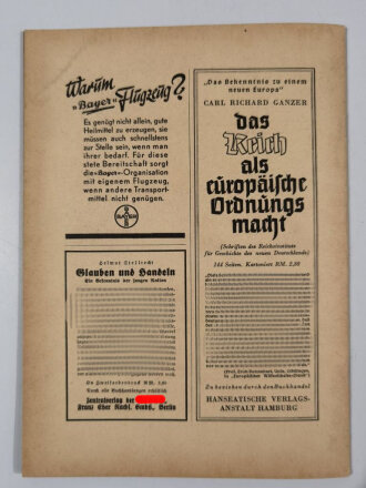 "Wille und Macht" Führerorgan der nationalsozialistischen Jugend, Heft 16, 15. August 1941 mit 25 Seiten