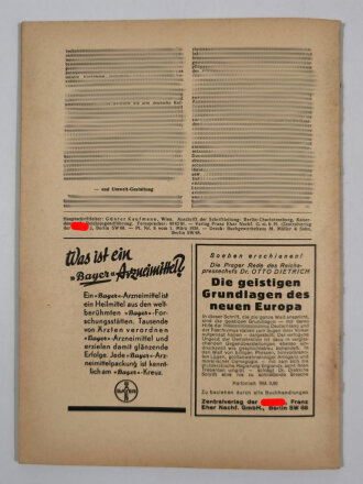 "Wille und Macht" Führerorgan der nationalsozialistischen Jugend, Heft 10, 15. Mai 1941 mit 25 Seiten