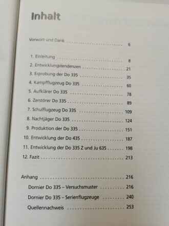 "Dornier Do 335, 435, 635, - Kampfflugzeug Aufklärer Zerstörer Nachtjäger" 253 Seiten, aus Raucherhaushalt, über DIN A4