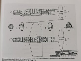 "Dornier Do 335, 435, 635, - Kampfflugzeug Aufklärer Zerstörer Nachtjäger" 253 Seiten, aus Raucherhaushalt, über DIN A4