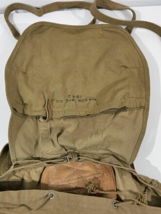 U.S. Army Modell 1942 Mountain Backpack, dated 1942. Used, uncleaned